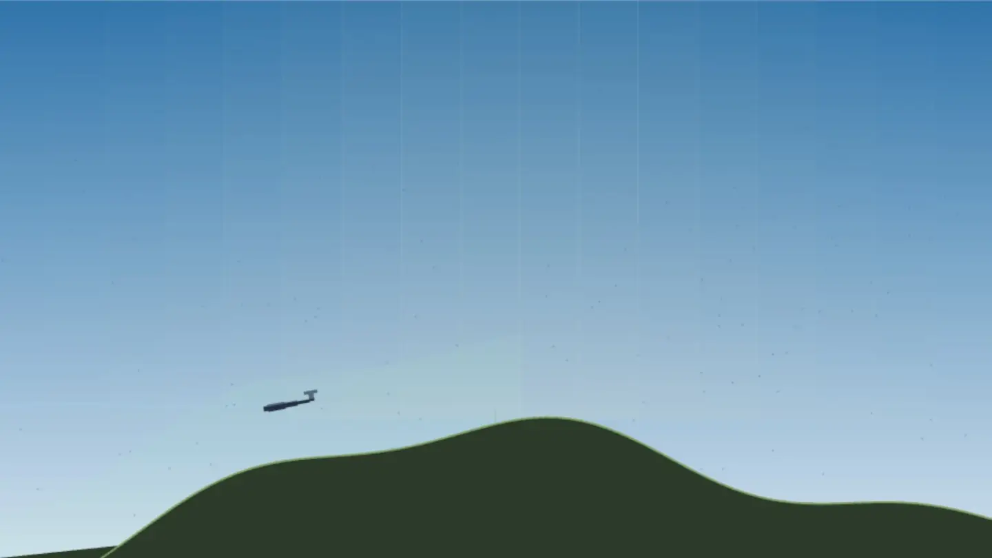Skimloft — Your plane has no engine. Height is the only fuel you have, and flying forward spends it. The only way to get more is to find air that is going up. One button: hold it to lift the nose, let go to drop it. See how far you get.