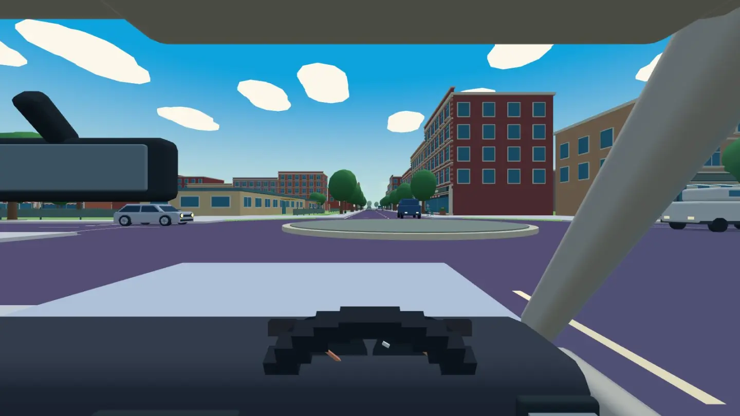 Wheelabout — Think you'd pass a driving test? Prove it. Drive through a town full of roundabouts, traffic lights, give-way lines and oncoming traffic. Watch your speed, check your blind spots and pick your gaps carefully. Small mistakes cost you demerits, but bigger ones fail you instantly.